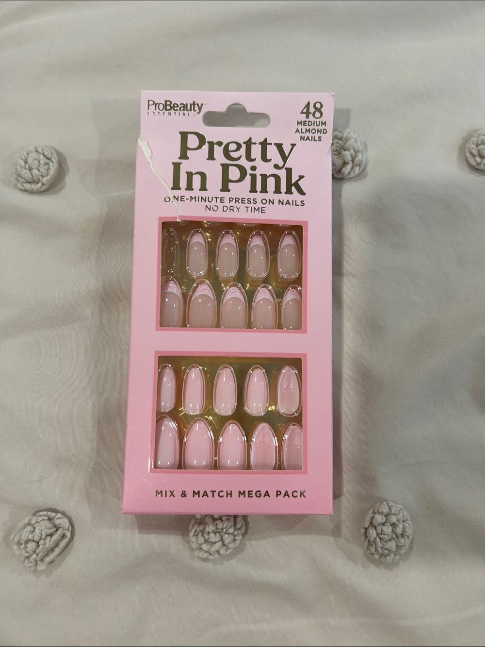 ProBeauty Pretty In Pink Press-On Nails - Light Pink Almond